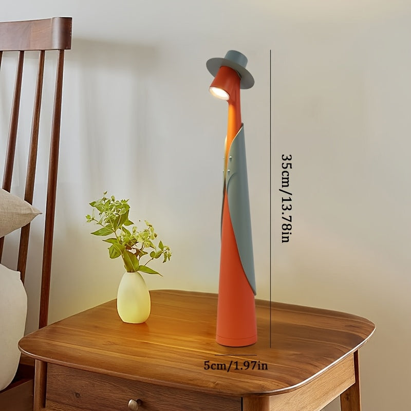 Figure in a Hat Rechargeable LED Table Lamp