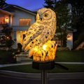 Solar Owl Garden Path Stake Light, 1 piece