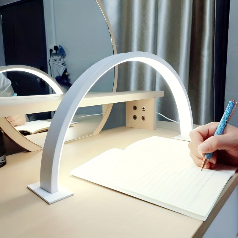 Crescent Moon USB LED Desk Lamp, white