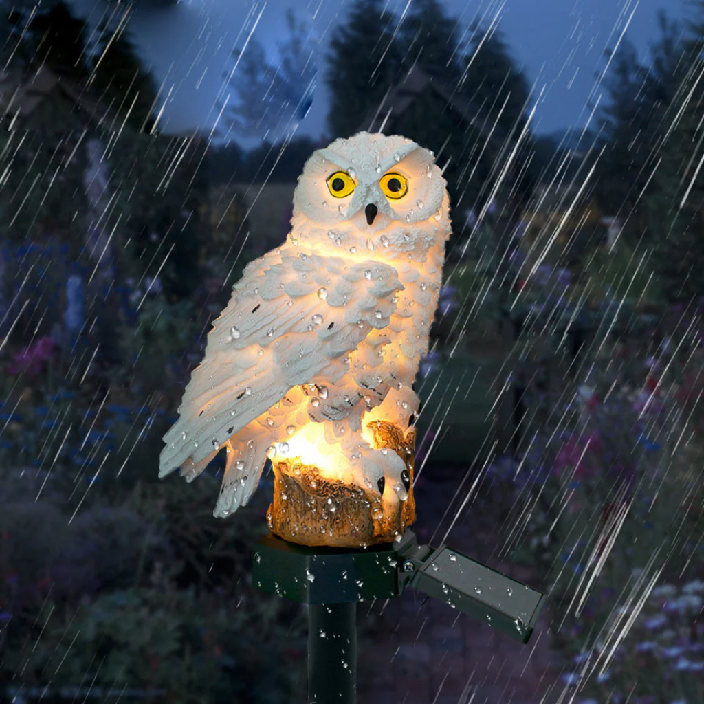 Solar Owl Garden Path Stake Light