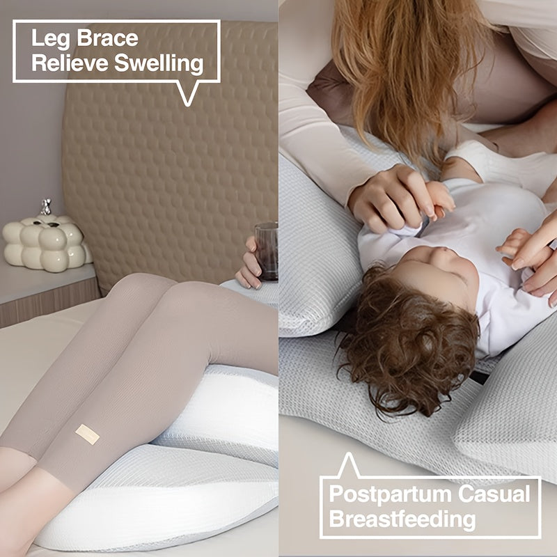 Adjustable Maternity Support Pillow for Side and Stomach Sleepers