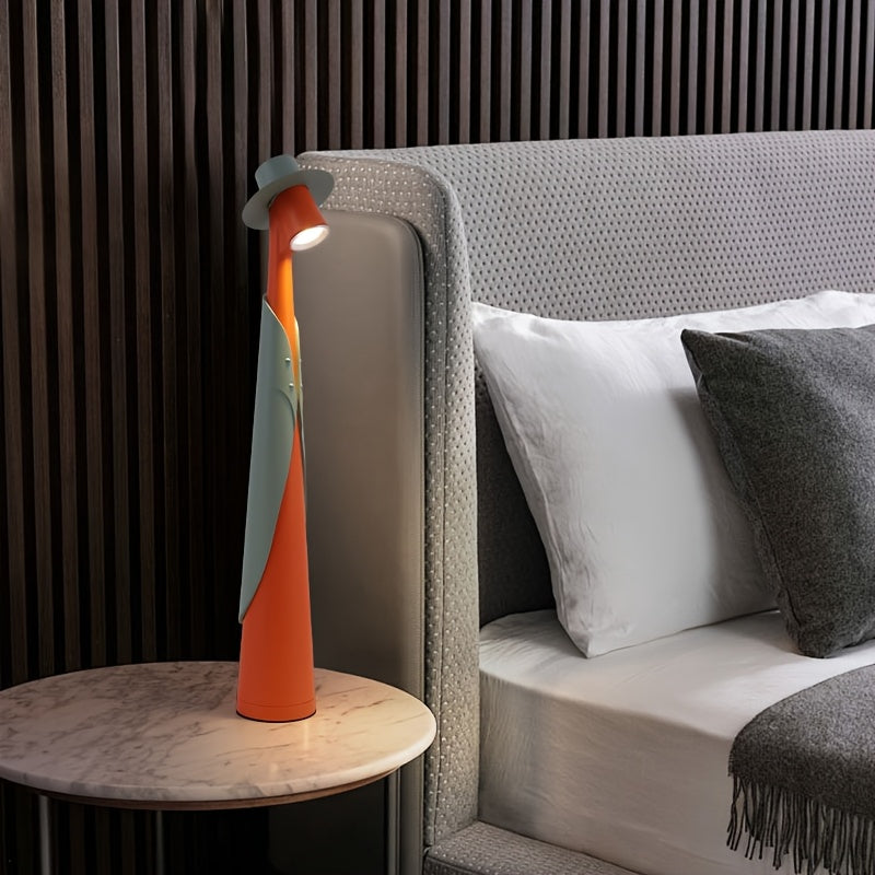 Figure in a Hat Rechargeable LED Table Lamp