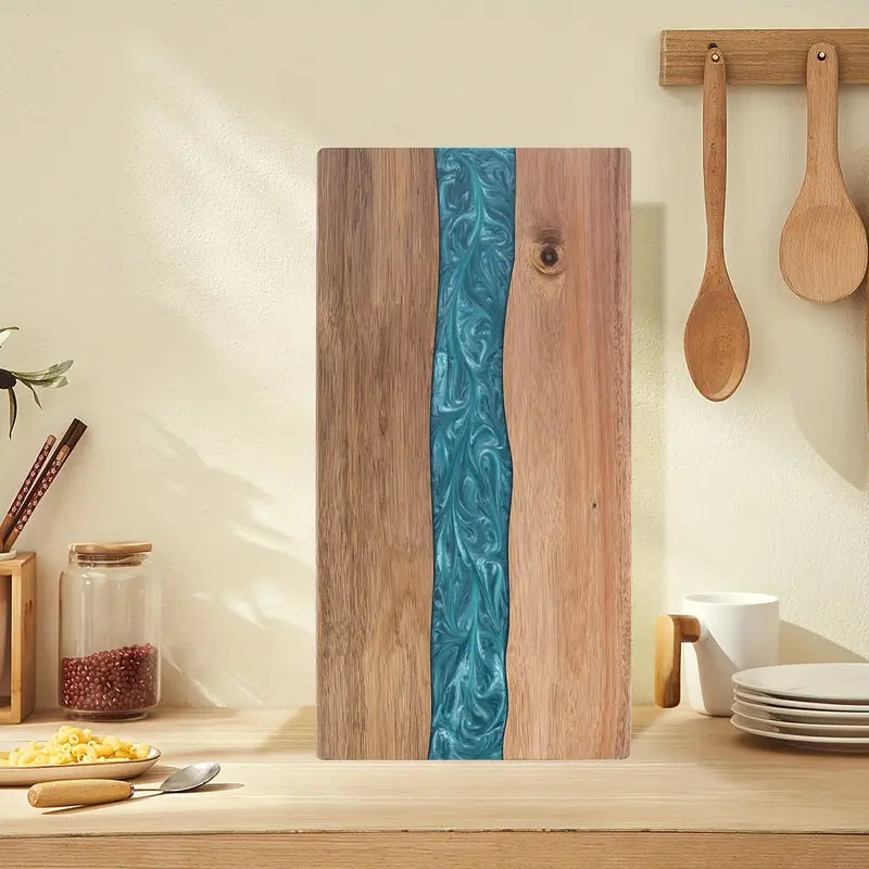 Acacia Wood Resin River Serving Board