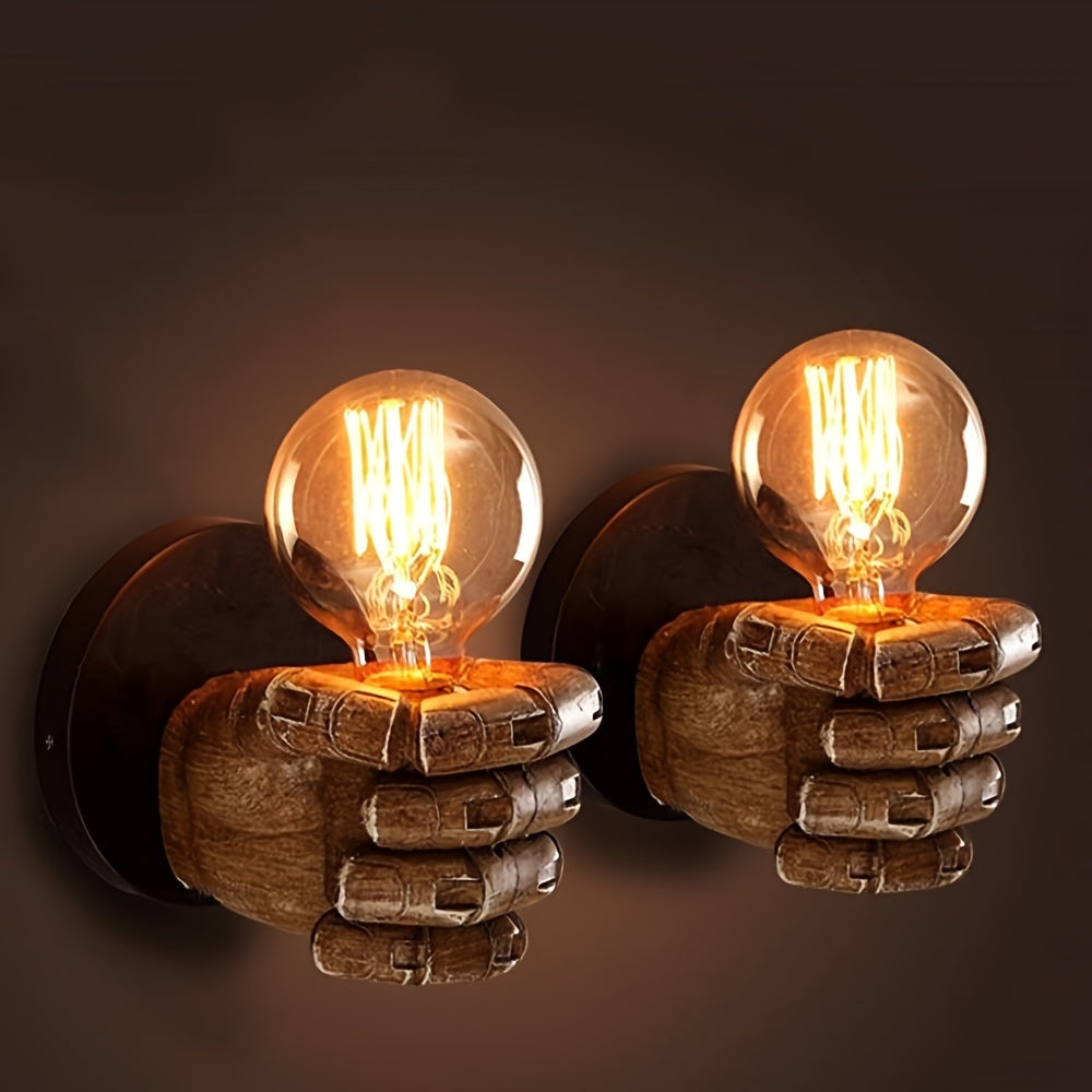 Sculptural Resin Hand Wall Lamp