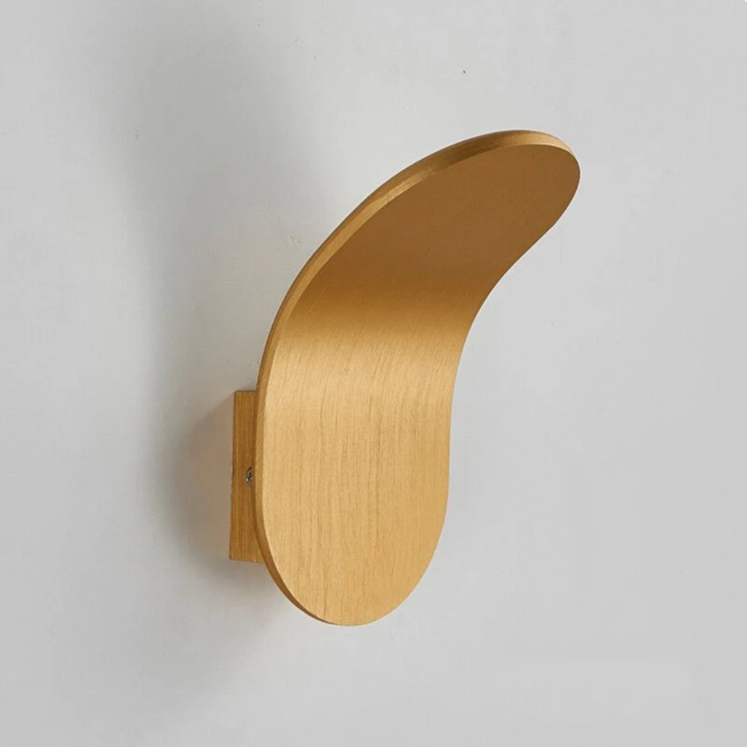 Curved Metal Nordic LED Wall Lamp, gold