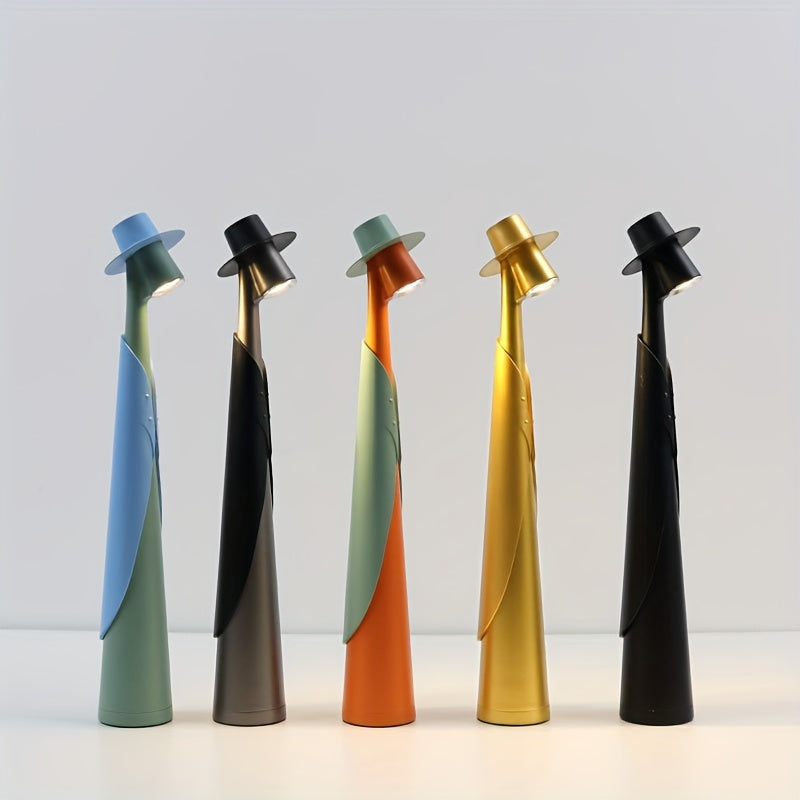 Figure in a Hat Rechargeable LED Table Lamp