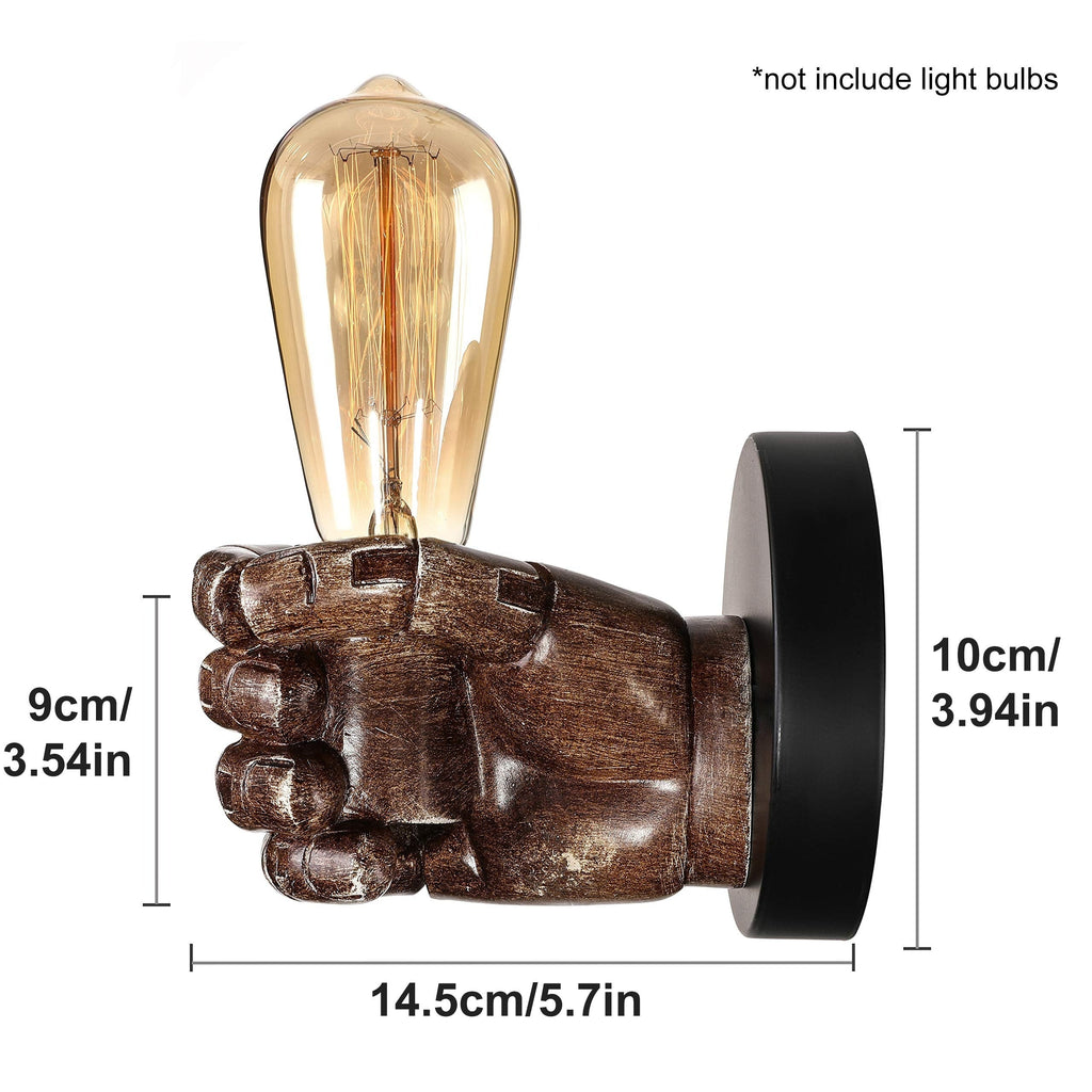 Sculptural Resin Hand Wall Lamp