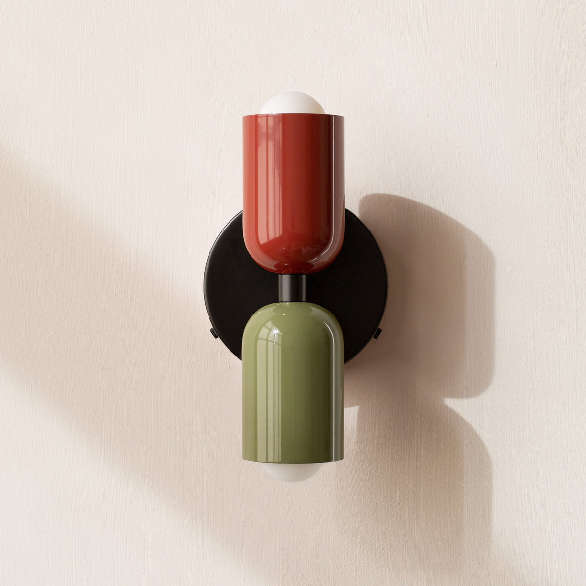 Macaron Colour Bedside Wall Lamp, red and green
