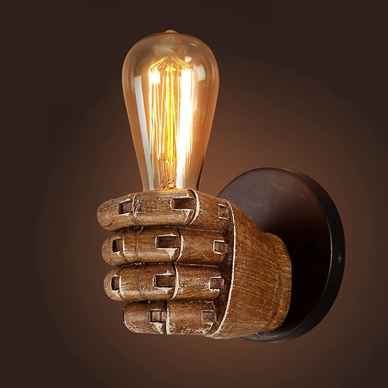 Sculptural Resin Hand Wall Lamp