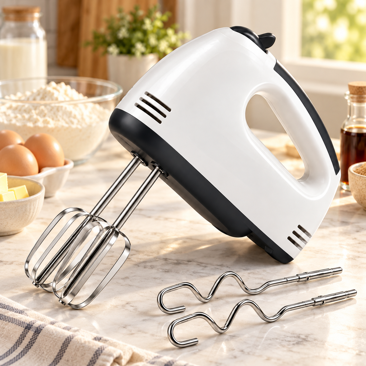 Compact Electric Hand Mixer, 7 Speed