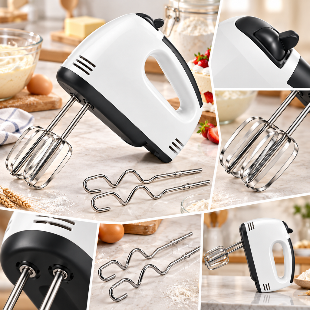 Compact Electric Hand Mixer, 7 Speed