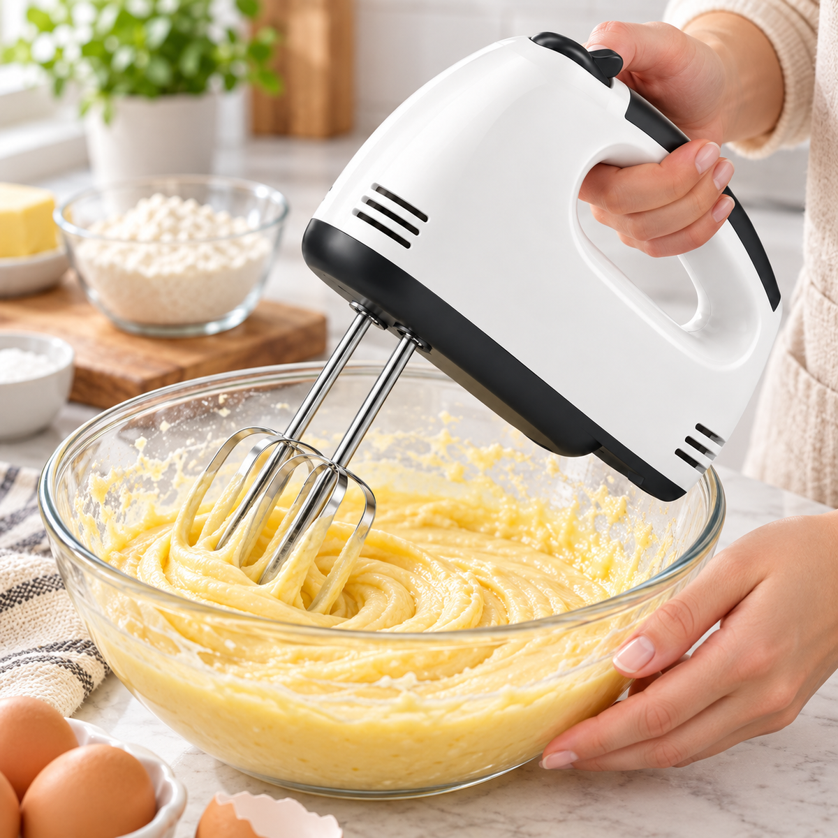 Compact Electric Hand Mixer, 7 Speed