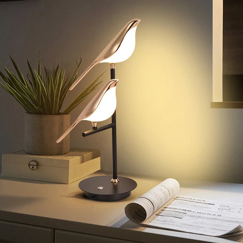 Golden Twin Birds LED Wall Sconce