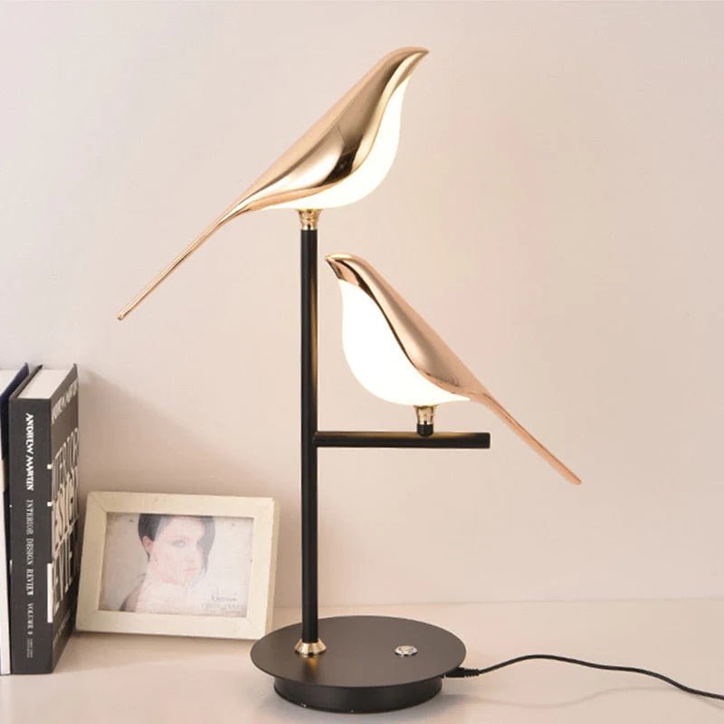 Golden Twin Birds LED Wall Sconce