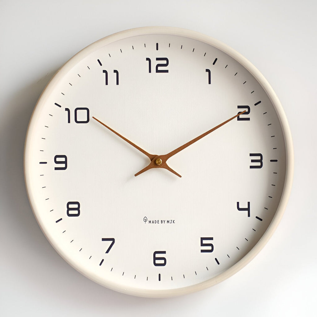 Nordic Wood-Frame Silent Wall Clock