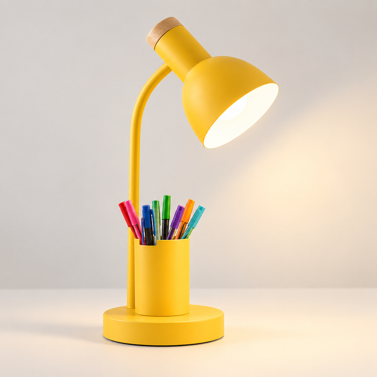 Adjustable Desk Lamp with Pen Holder