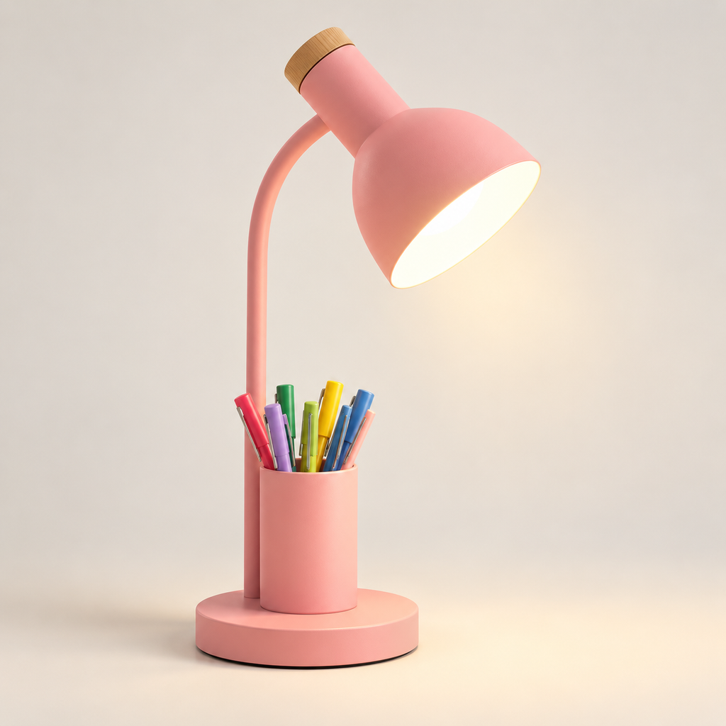 Adjustable Desk Lamp with Pen Holder