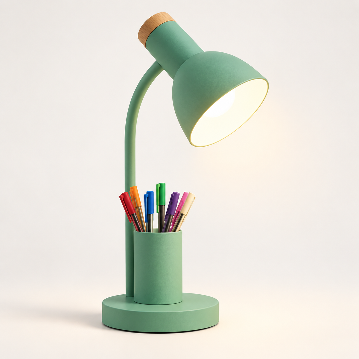 Adjustable Desk Lamp with Pen Holder