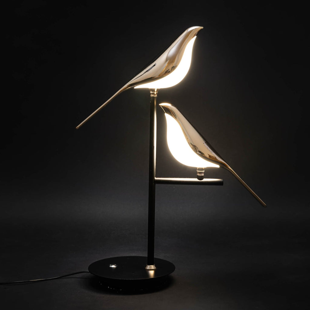 Golden Twin Birds LED Wall Sconce