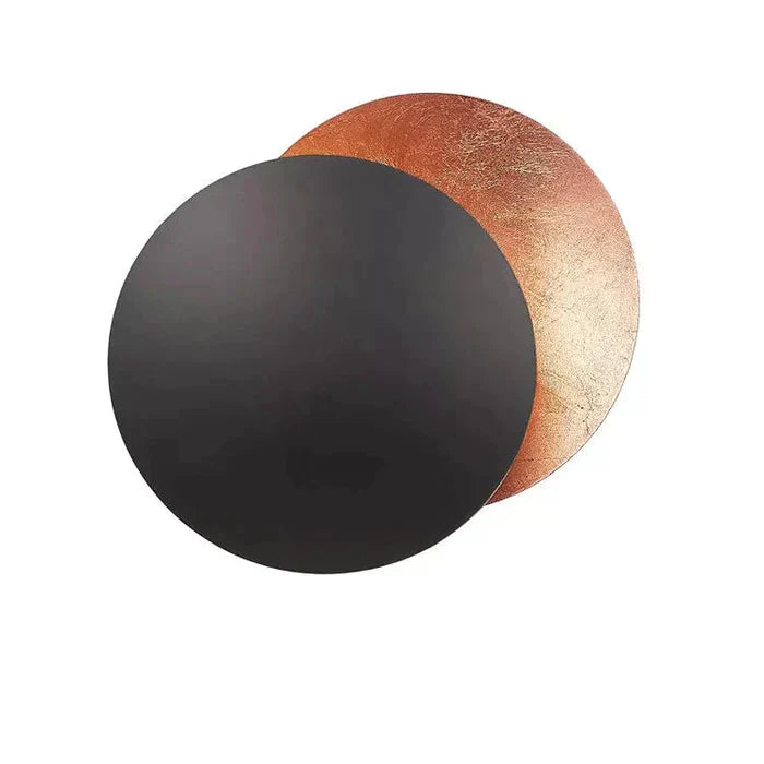 Eclipse Overlapping Discs LED Wall Light, copper black