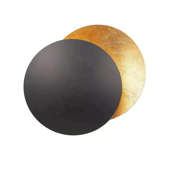 Eclipse Overlapping Discs LED Wall Light, gold black