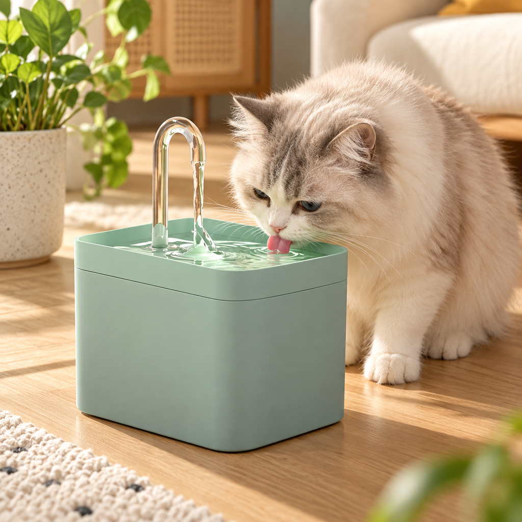 Quiet Filtered Cat Water Fountain