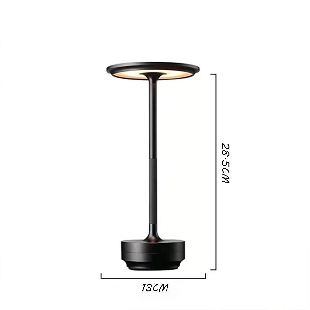 Aluminium Touch Dimming LED Table Lamp, USB Rechargeable