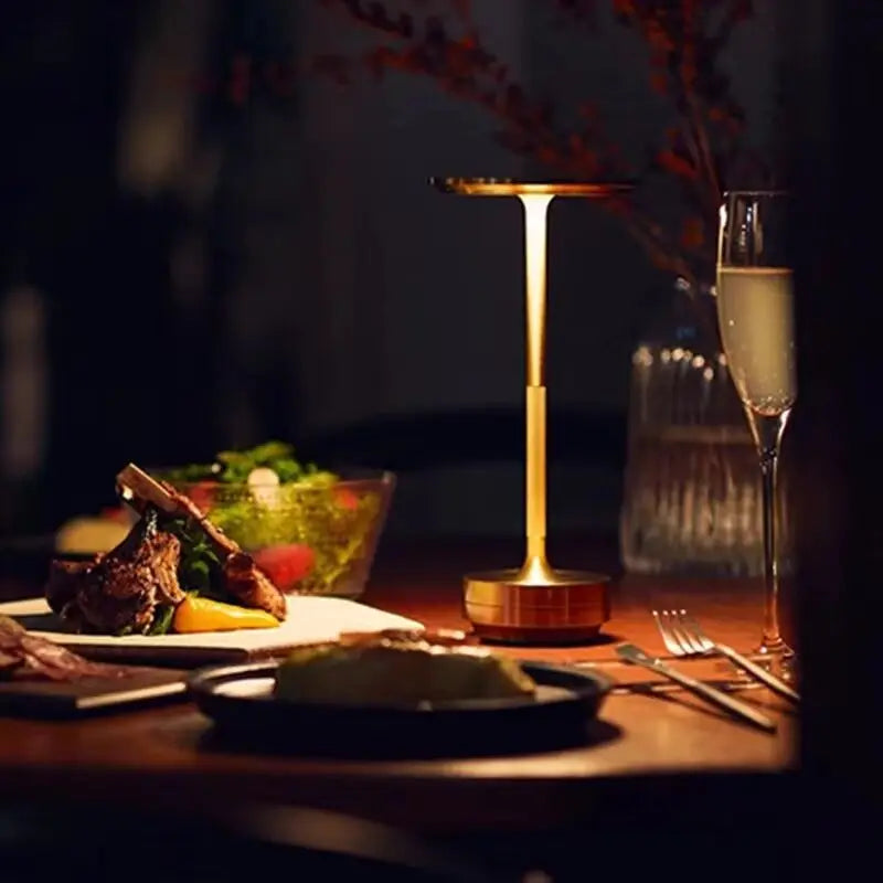 Aluminium Touch Dimming LED Table Lamp, USB Rechargeable