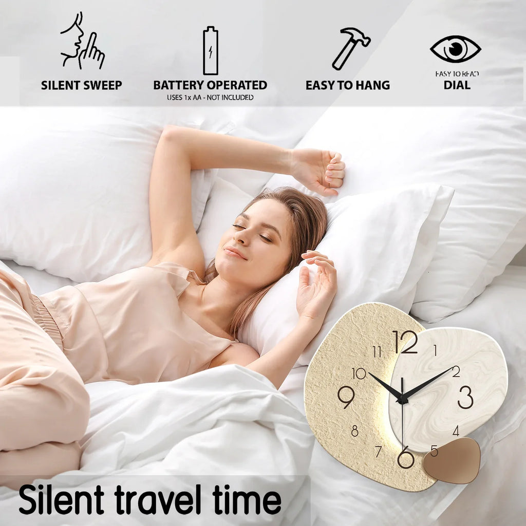 Modern Silent Wall Clock, 3 Sizes