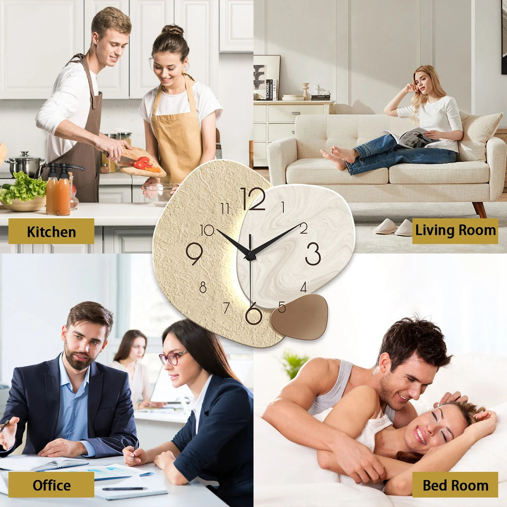 Modern Silent Wall Clock, 3 Sizes