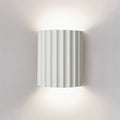 Ribbed Resin Up-and-Down Wall Lamp, white