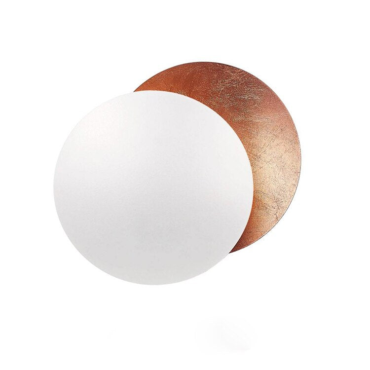 Eclipse Overlapping Discs LED Wall Light, copper white