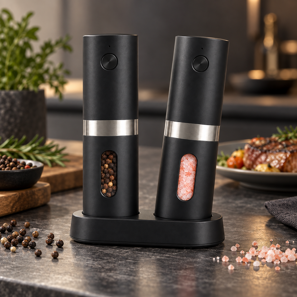 Rechargeable Salt & Pepper Mill Set