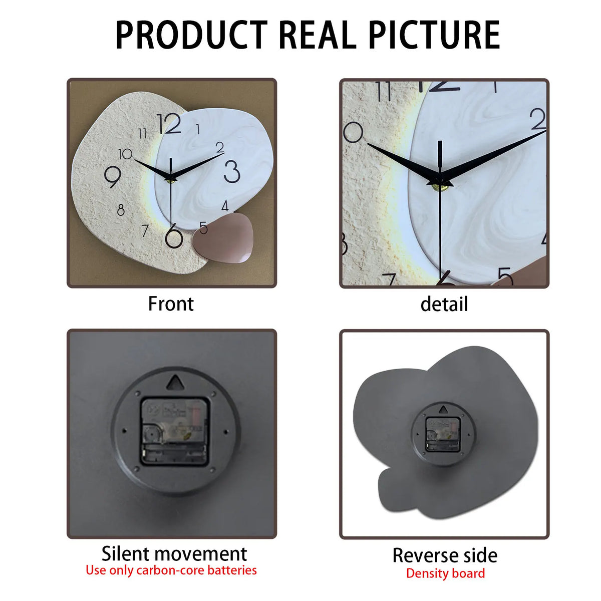 Modern Silent Wall Clock, 3 Sizes