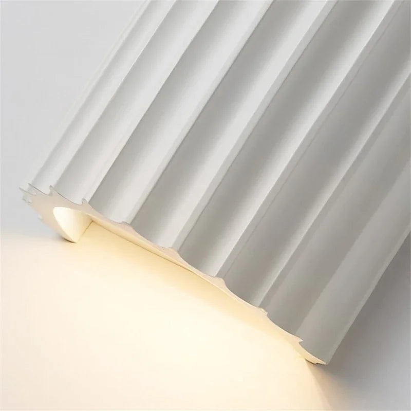 Ribbed Resin Up-and-Down Wall Lamp