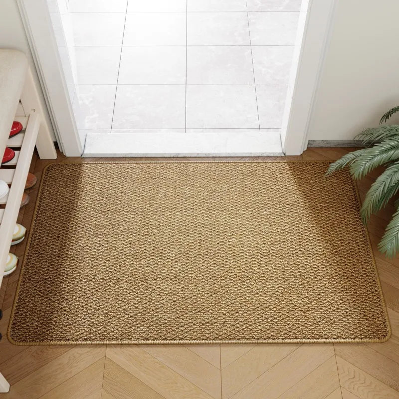 Woven Faux Jute Entrance Doormat, brown