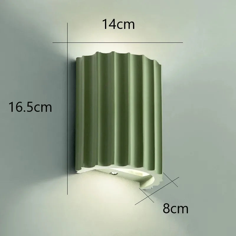 Ribbed Resin Up-and-Down Wall Lamp
