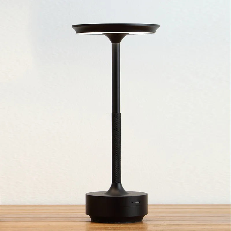 Aluminium Touch Dimming LED Table Lamp, black