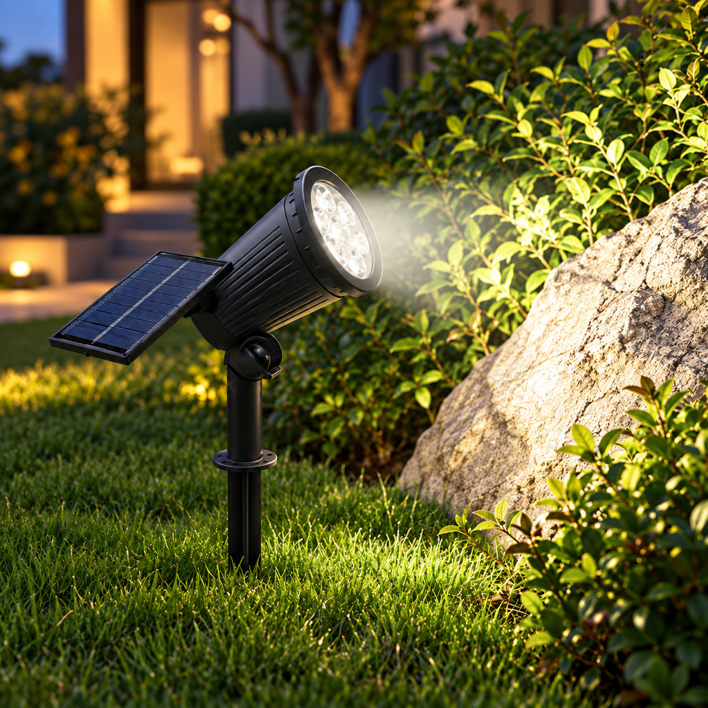 Solar Tilt Garden Spotlight
