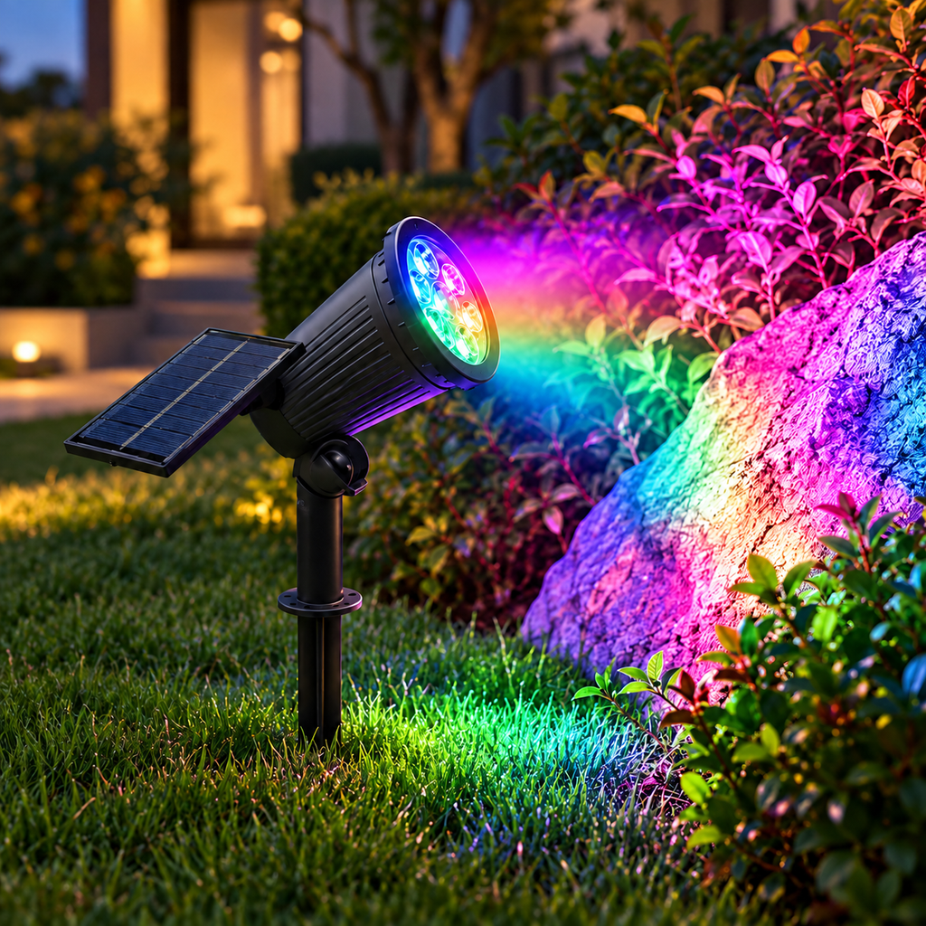 Solar Tilt Garden Spotlight