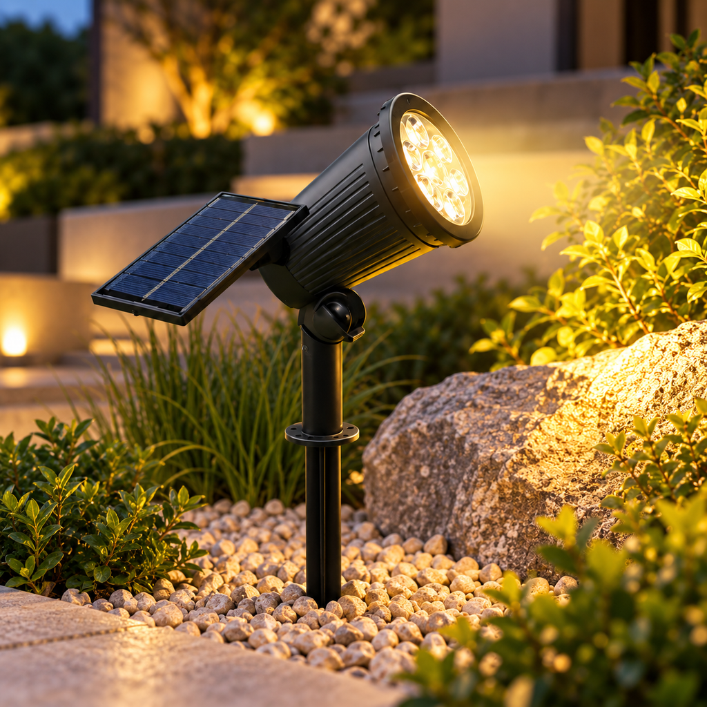 Solar Tilt Garden Spotlight
