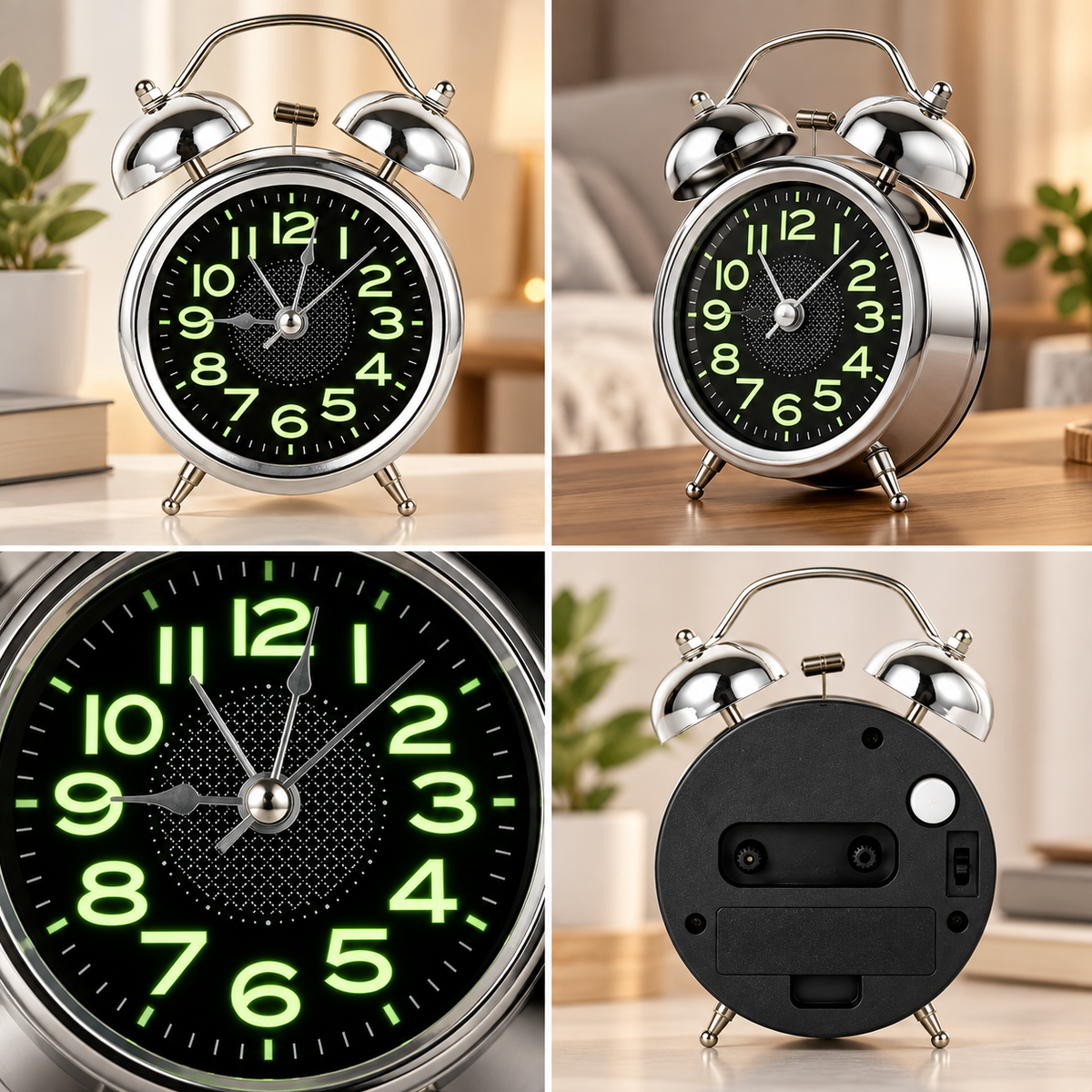 Twin Bell Retro Alarm Clock