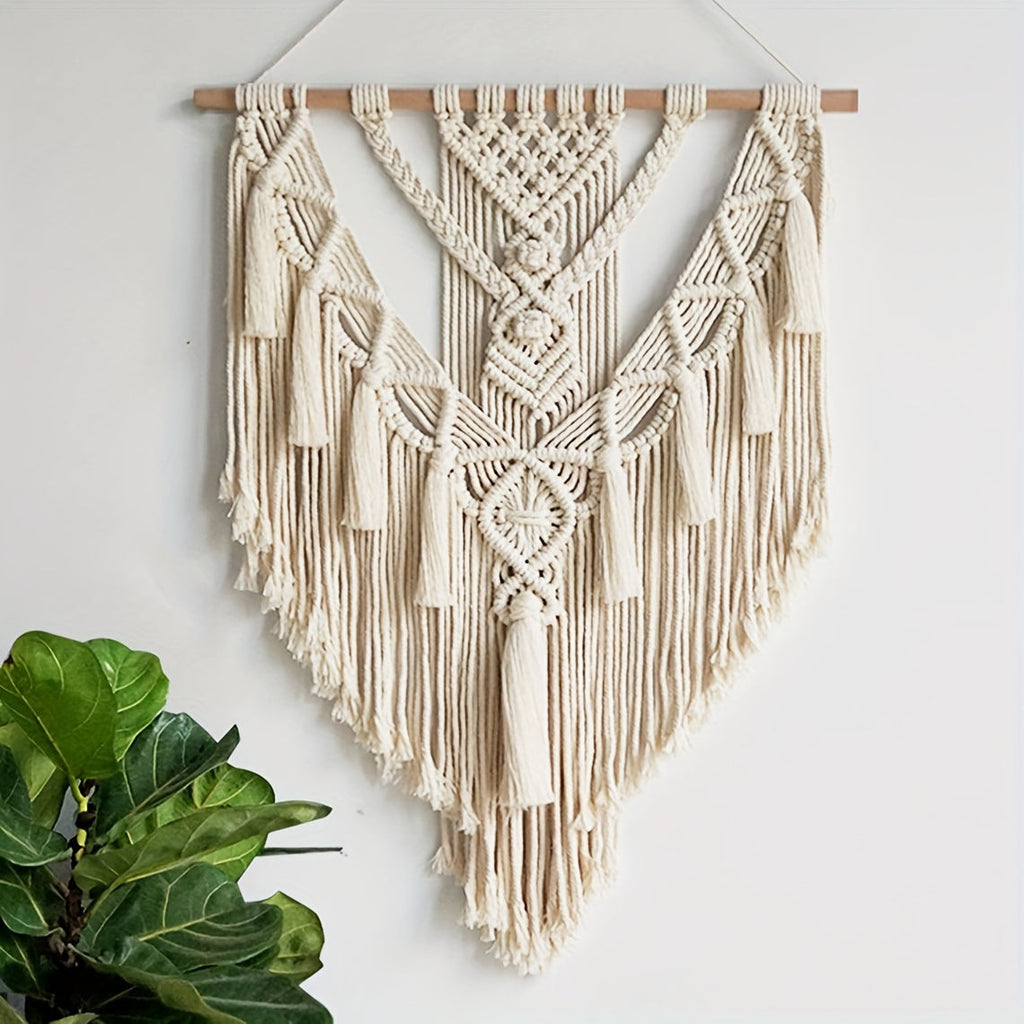 Handwoven Macramé Wall Hanging, 70 x 45 cm