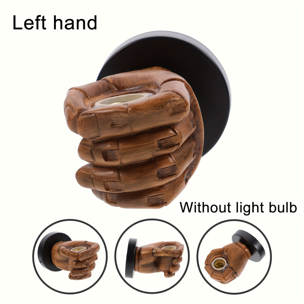 Sculptural Resin Hand Wall Lamp, left hand