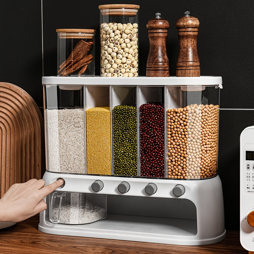 Five-Compartment Airtight Pantry Dispenser