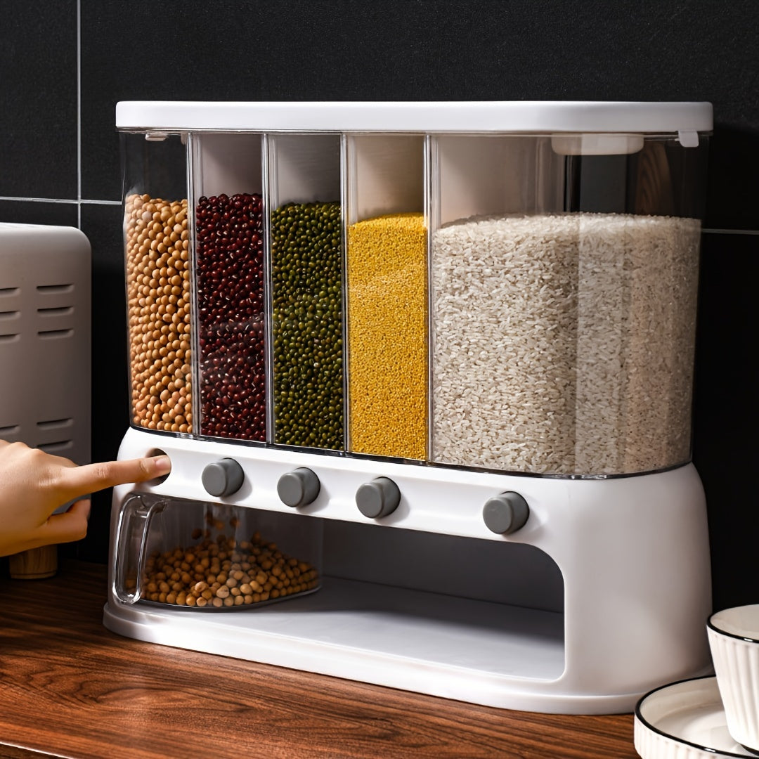Five-Compartment Airtight Pantry Dispenser