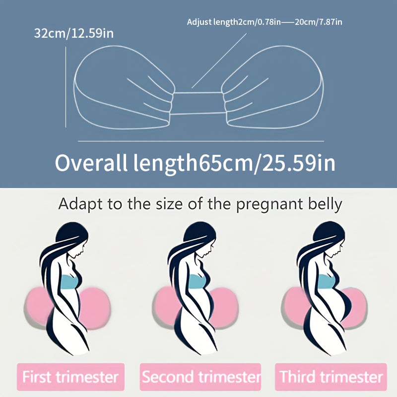 Adjustable Maternity Support Pillow for Side and Stomach Sleepers