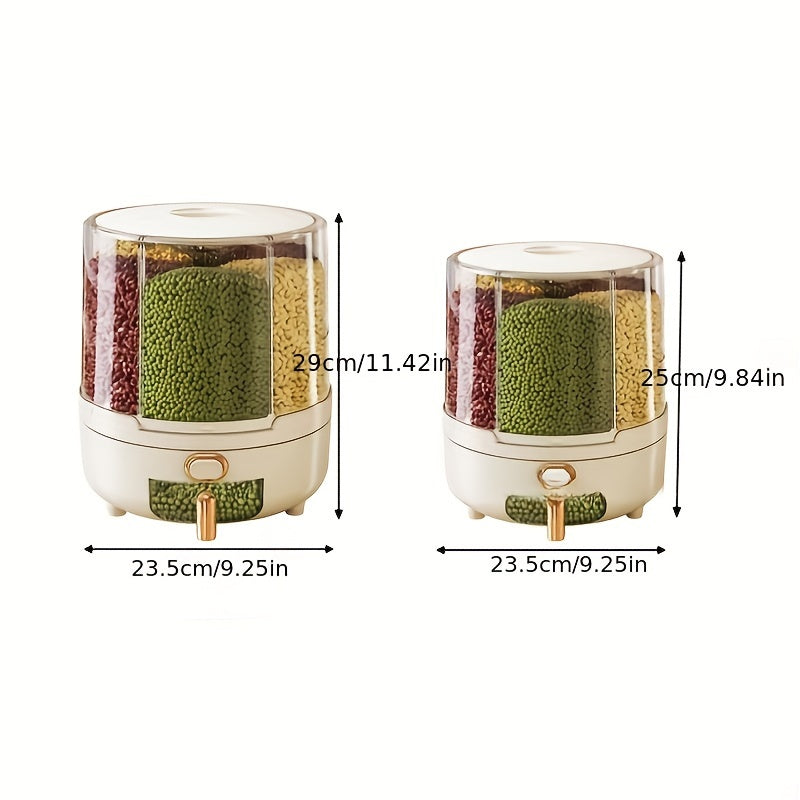 360 Degree Rotating Airtight Grain & Cereal Dispenser