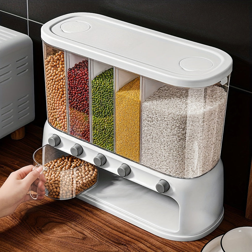 Five-Compartment Airtight Pantry Dispenser