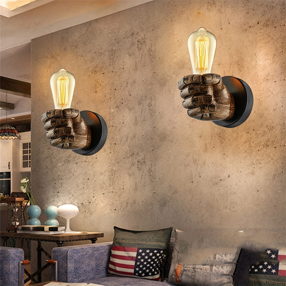 Sculptural Resin Hand Wall Lamp
